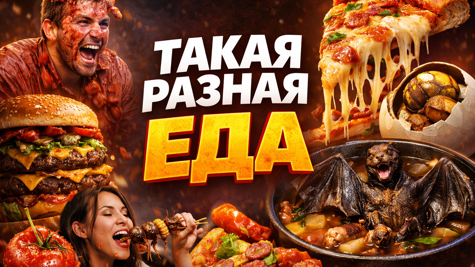 Сколько хот-догов можно съесть за 10 минут? Самый большой бургер, огромная пицца и экзотическая еда