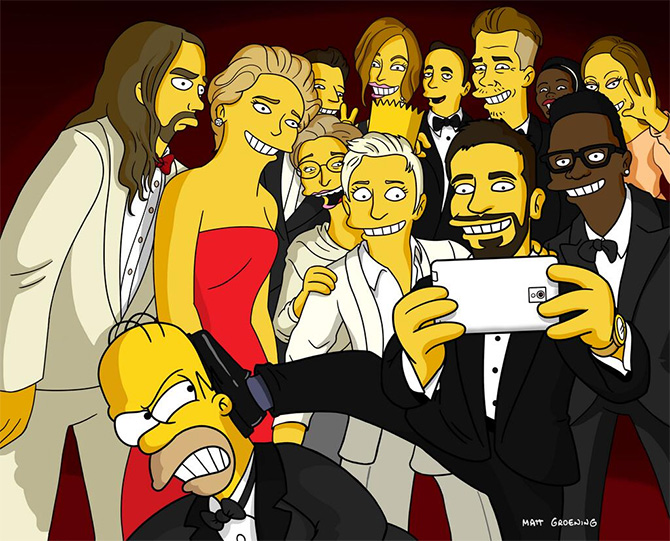 Matt Groening Oscar selfie